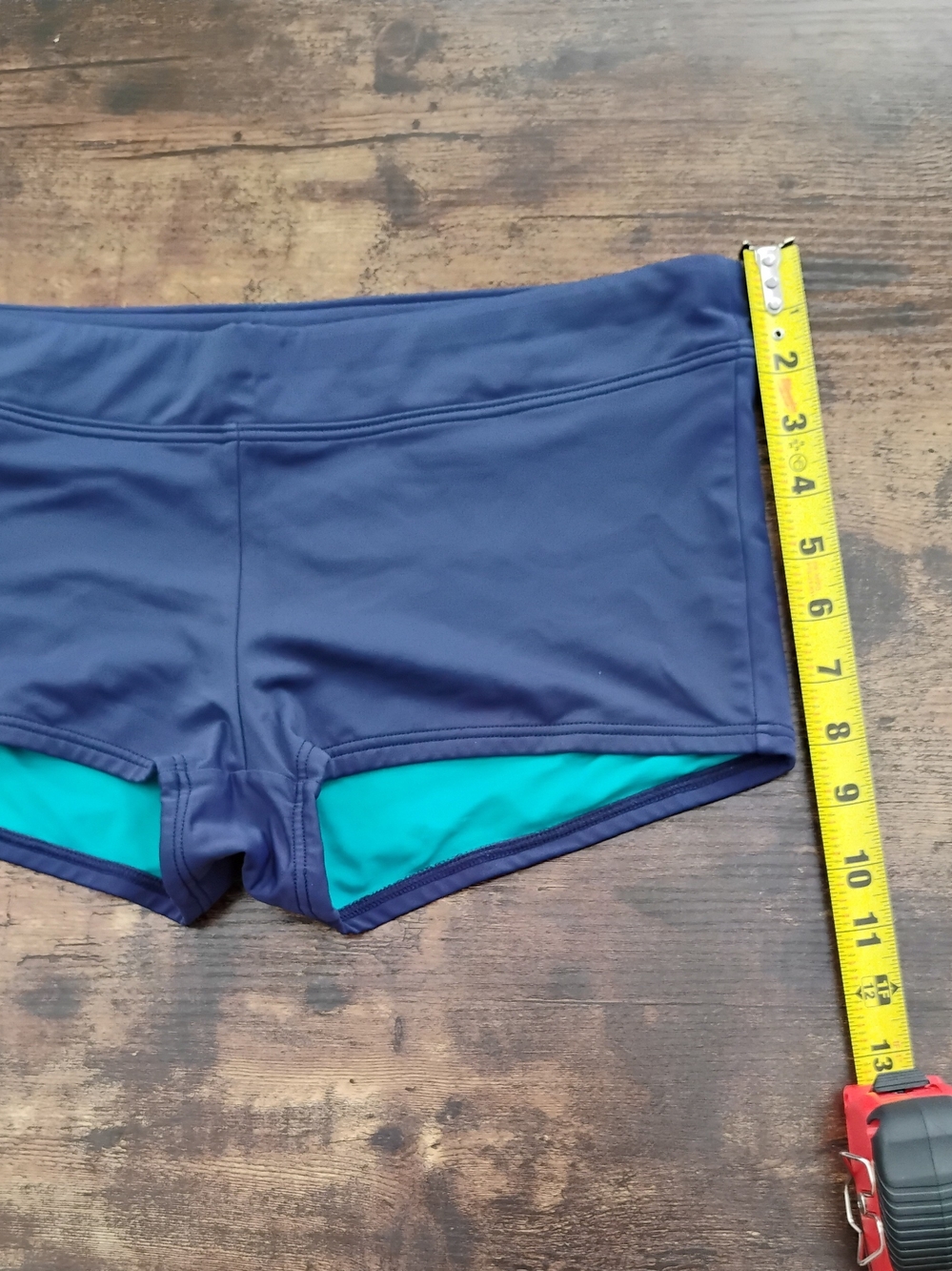 Navy & Teal Women's Swim Shorts